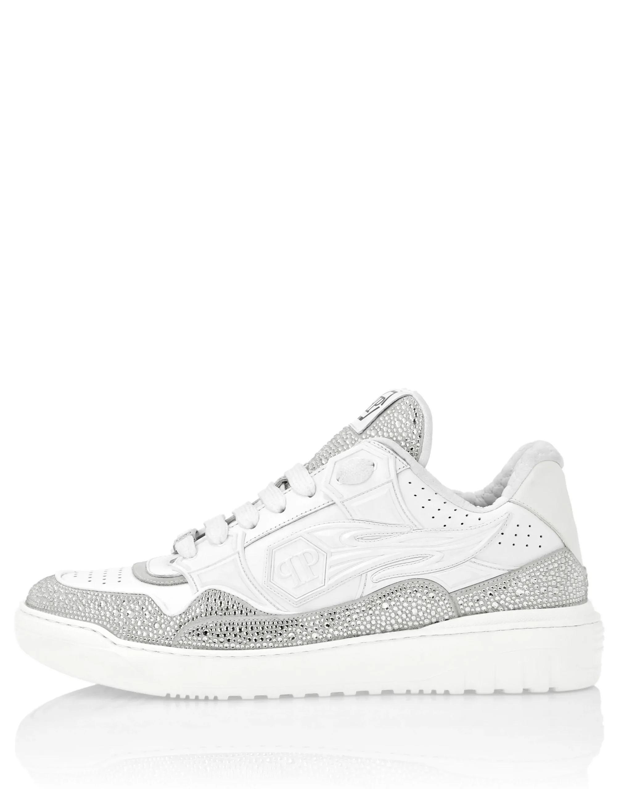 PHILIPP PLEIN Leather Low-Top SneakersMoon Walker>Uomo Low Top Sneakers