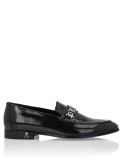 PHILIPP PLEIN Leather Moccasin Gothic Plein>Uomo Mocassini