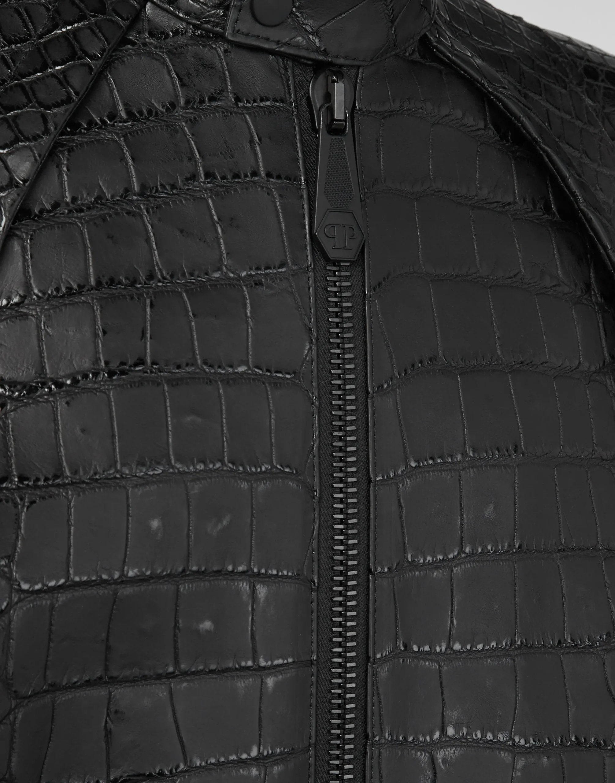 PHILIPP PLEIN Leather Moto Jacket Luxury>Uomo Giacche Di Pelle|Giacche E Cappotti