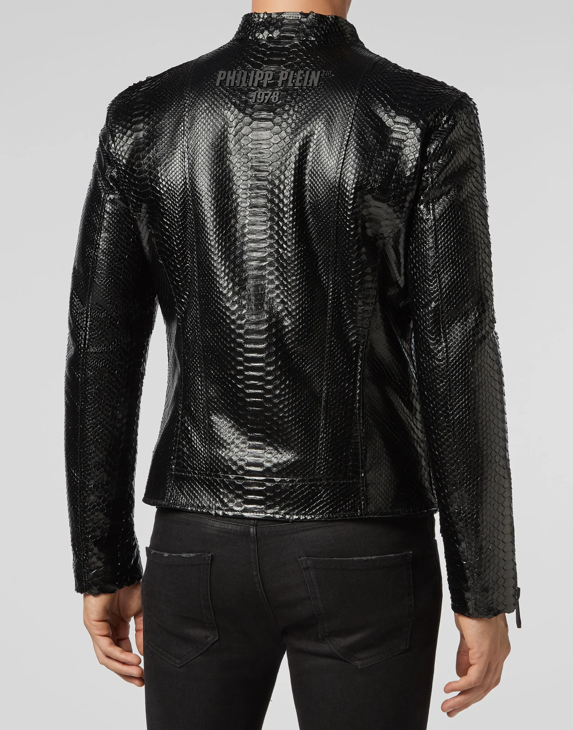 PHILIPP PLEIN Leather Moto Jacket Luxury>Uomo Giacche Di Pelle|Giacche E Cappotti