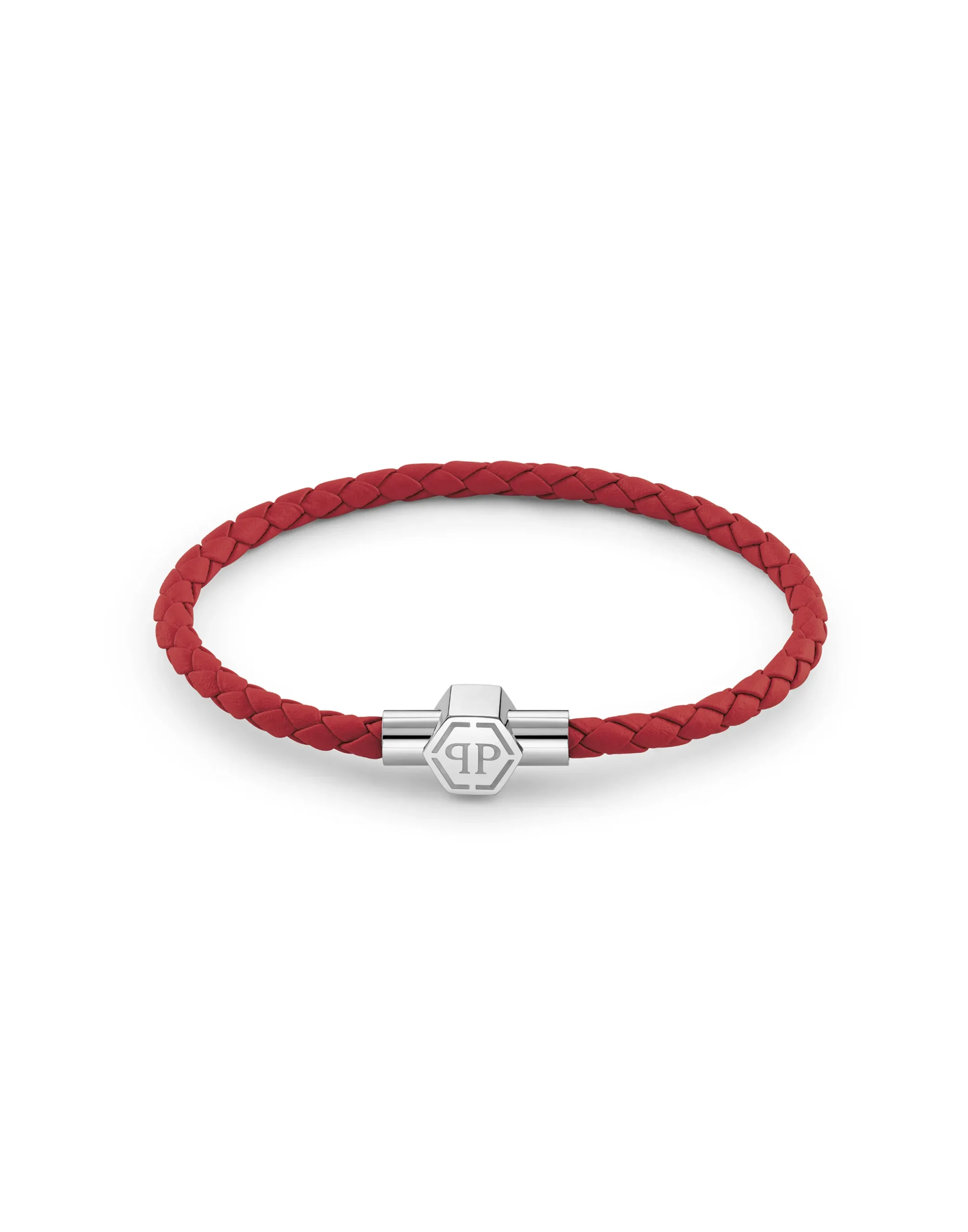 PHILIPP PLEIN Leather Stainless Steel Bracelet PLEIN TAG>Uomo Bracelets