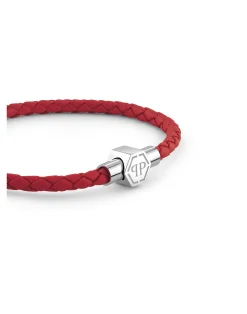 PHILIPP PLEIN Leather Stainless Steel Bracelet PLEIN TAG>Uomo Bracelets