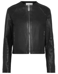 PHILIPP PLEIN Leather Zip Jacket>Donna Pelle E Pellicce|Giubbotti