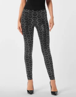 PHILIPP PLEIN Leggings Monogram Strass>Donna Activewear