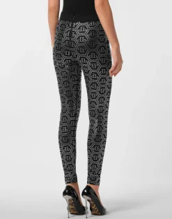 PHILIPP PLEIN Leggings Monogram Strass><noscript><img data-lazyloaded=