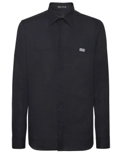 PHILIPP PLEIN Linen Shirt Sugar Daddy Cut LS>Uomo Camicie