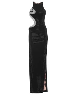 PHILIPP PLEIN Long Dress Crystal>Donna Abiti E Gonne