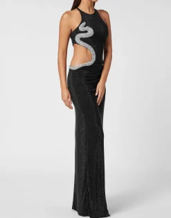 PHILIPP PLEIN Long Dress Crystal><noscript><img data-lazyloaded=