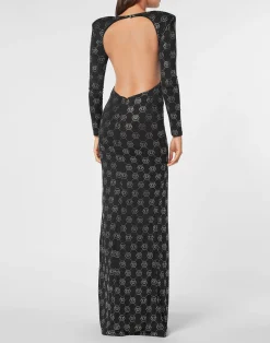 PHILIPP PLEIN Long Dress Monogram><noscript><img data-lazyloaded=