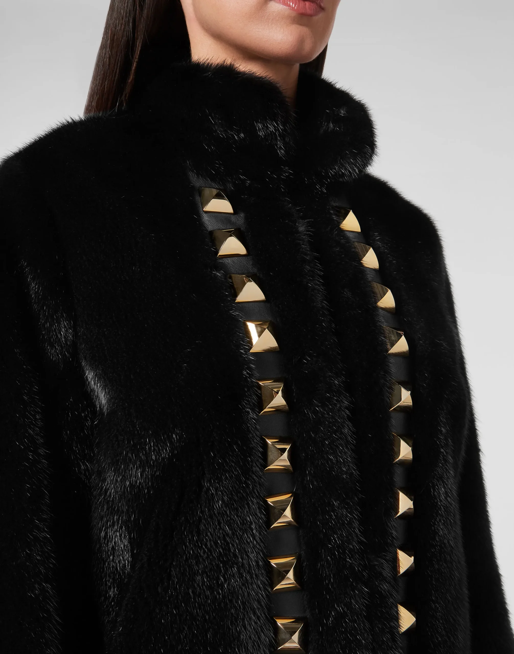 PHILIPP PLEIN Long Fur Mink Coat>Donna Giubbotti|Pellicce E Cappotti