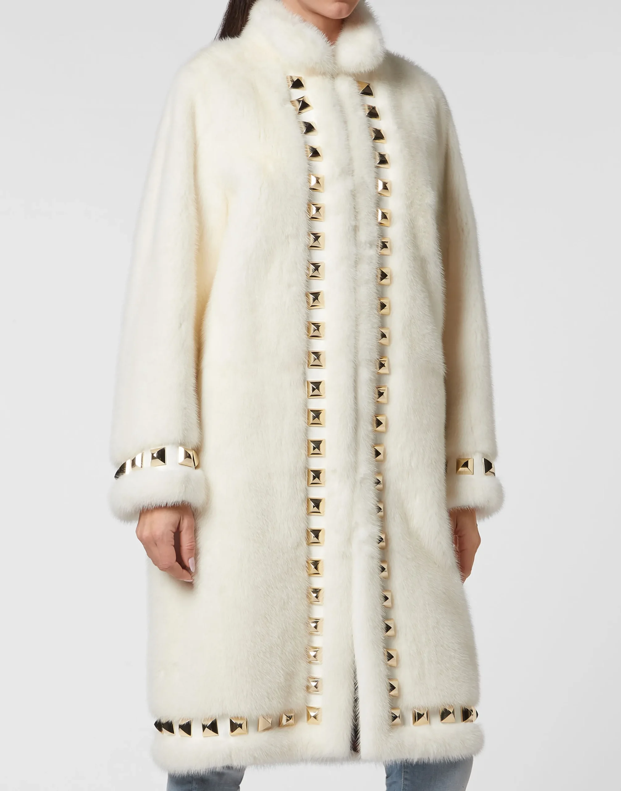 PHILIPP PLEIN Long Fur Mink Coat>Donna Giubbotti|Pellicce E Cappotti
