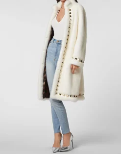 PHILIPP PLEIN Long Fur Mink Coat><noscript><img data-lazyloaded=