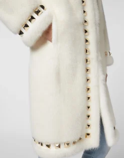 PHILIPP PLEIN Long Fur Mink Coat><noscript><img data-lazyloaded=