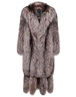 PHILIPP PLEIN LONG SILVER FOX COAT>Donna Giubbotti|Pellicce E Cappotti