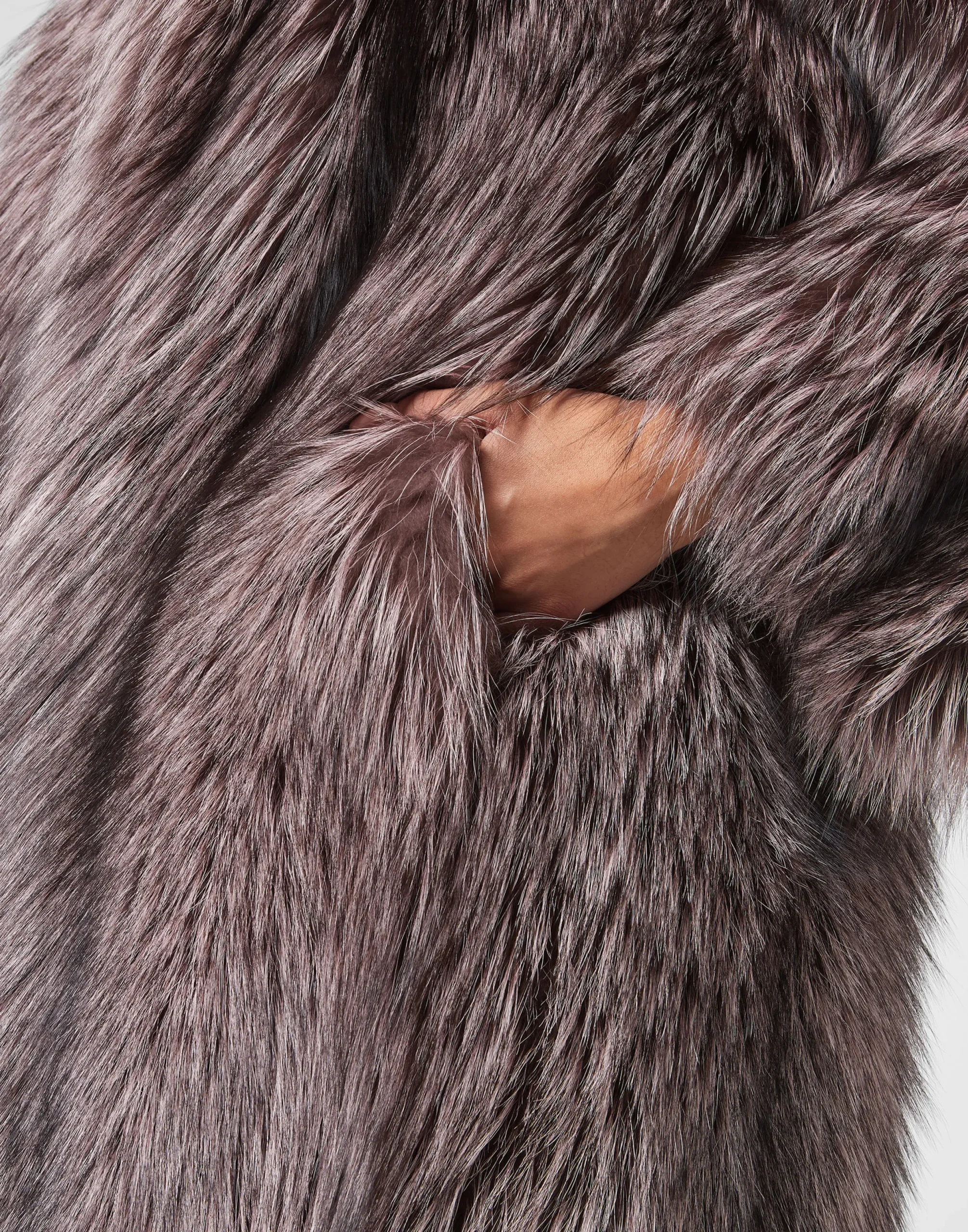 PHILIPP PLEIN LONG SILVER FOX COAT>Donna Giubbotti|Pellicce E Cappotti