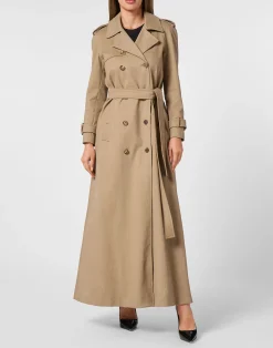 PHILIPP PLEIN Long Trench Coat Monogram>Donna Giubbotti|Pellicce E Cappotti