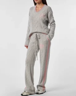PHILIPP PLEIN Loose Fit V-Neck Sweater><noscript><img data-lazyloaded=