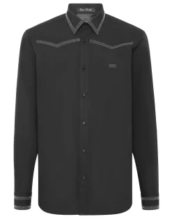 PHILIPP PLEIN Loose Sugar Daddy Cut Shirt Cowboy Studs>Uomo Camicie