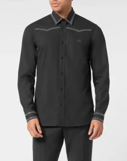 PHILIPP PLEIN Loose Sugar Daddy Cut Shirt Cowboy Studs>Uomo Camicie
