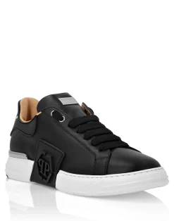 PHILIPP PLEIN Lo-Top Leather Sneakers Phantom Kick$>Uomo Low Top Sneakers