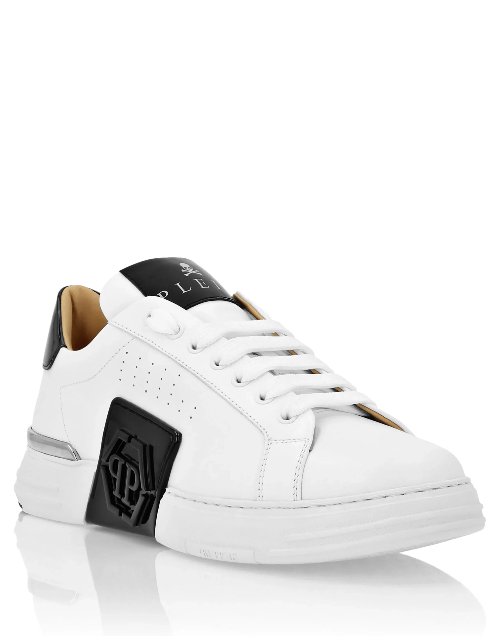 PHILIPP PLEIN Lo-Top Leather Sneakers Phantom Kick$>Uomo Low Top Sneakers