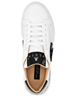 PHILIPP PLEIN Lo-Top Leather Sneakers Phantom Kick$><noscript><img data-lazyloaded=