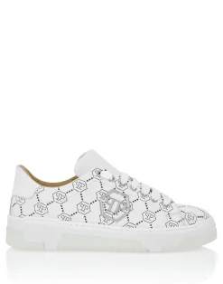 PHILIPP PLEIN Low Top Leather Skeakers Matte Monogram>Uomo Low Top Sneakers