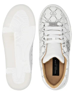 PHILIPP PLEIN Low Top Leather Skeakers Matte Monogram><noscript><img data-lazyloaded=
