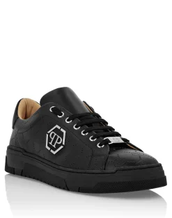 PHILIPP PLEIN Low Top Leather Skeakers Matte Monogram>Uomo Low Top Sneakers