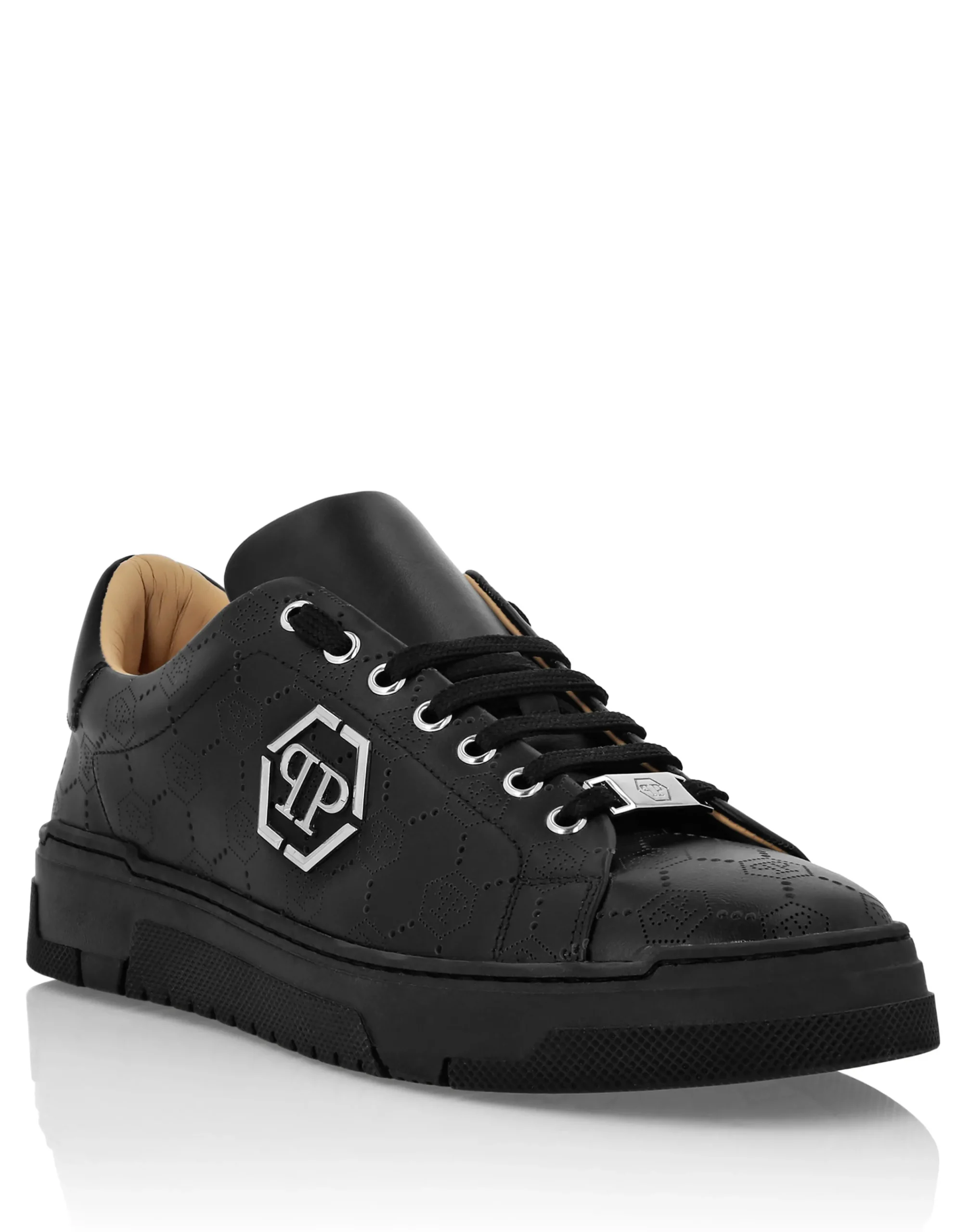 PHILIPP PLEIN Low Top Leather Skeakers Matte Monogram>Uomo Low Top Sneakers