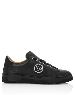 PHILIPP PLEIN Low Top Leather Skeakers Matte Monogram>Uomo Low Top Sneakers