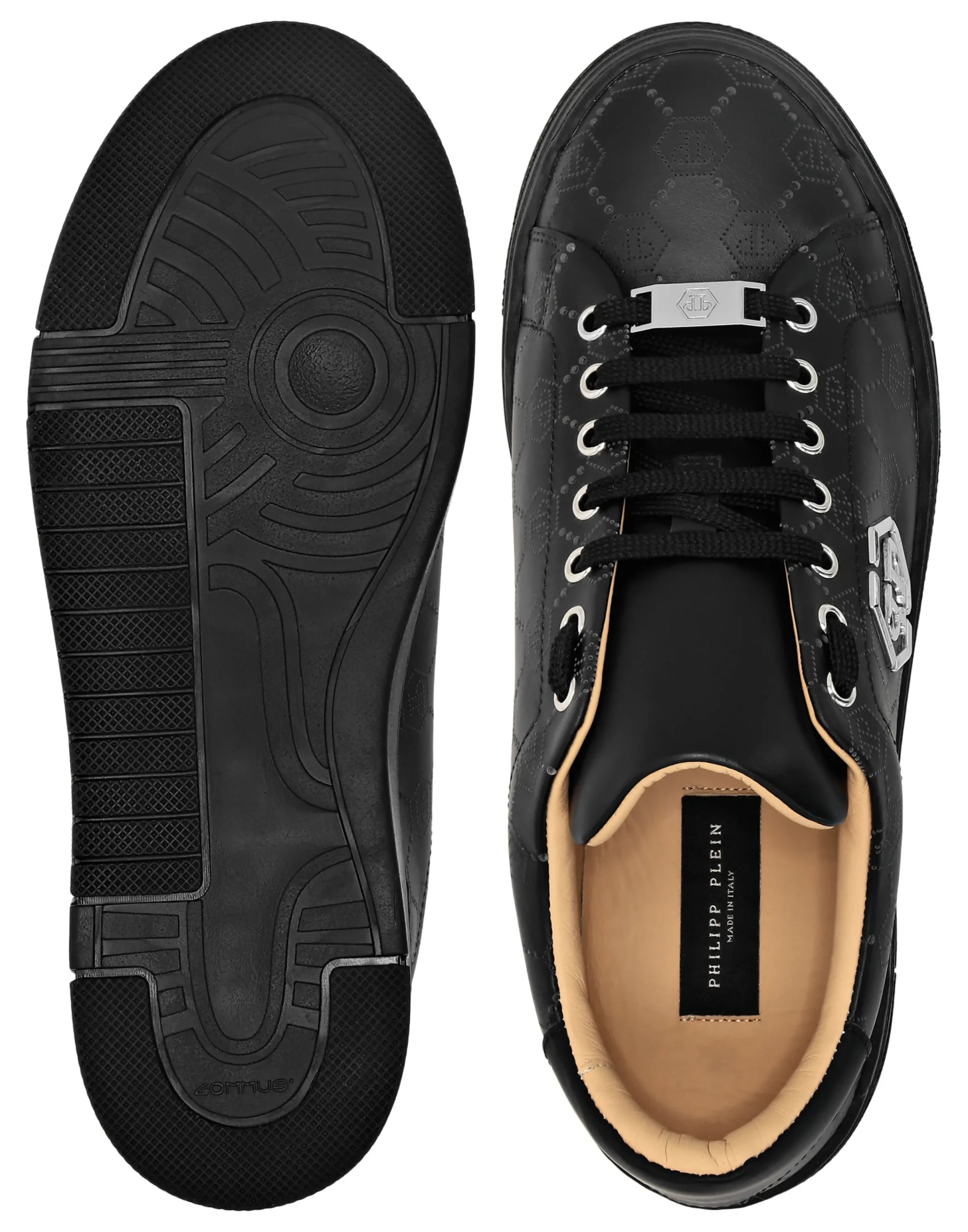 PHILIPP PLEIN Low Top Leather Skeakers Matte Monogram>Uomo Low Top Sneakers