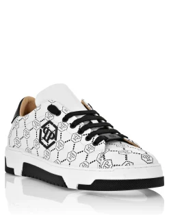 PHILIPP PLEIN Low Top Leather Skeakers Matte Monogram>Uomo Low Top Sneakers