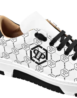 PHILIPP PLEIN Low Top Leather Skeakers Matte Monogram><noscript><img data-lazyloaded=