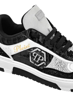 PHILIPP PLEIN Low Top Sneakers Mix Strass Cocco><noscript><img data-lazyloaded=