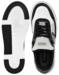PHILIPP PLEIN Low Top Sneakers Mix Strass Cocco><noscript><img data-lazyloaded=