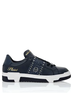 PHILIPP PLEIN Low Top Sneakers Mix Strass Cocco>Uomo Low Top Sneakers