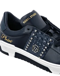 PHILIPP PLEIN Low Top Sneakers Mix Strass Cocco><noscript><img data-lazyloaded=