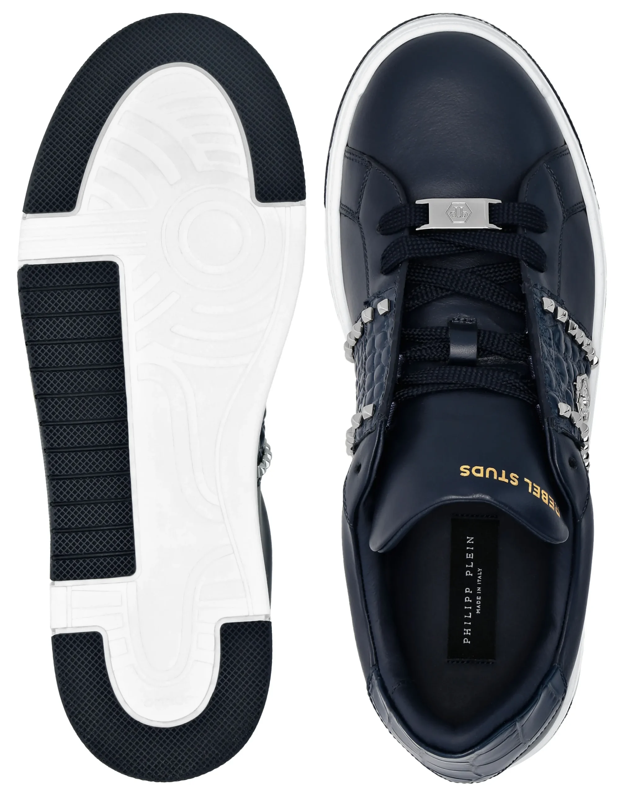 PHILIPP PLEIN Low Top Sneakers Mix Strass Cocco>Uomo Low Top Sneakers