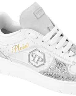 PHILIPP PLEIN Low Top Sneakers Mix Strass Cocco><noscript><img data-lazyloaded=
