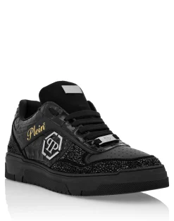 PHILIPP PLEIN Low Top Sneakers Mix Strass Cocco>Uomo Low Top Sneakers