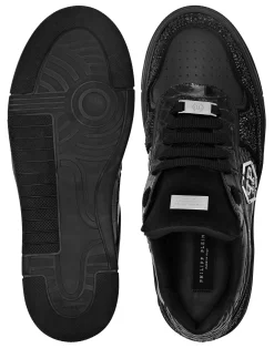 PHILIPP PLEIN Low Top Sneakers Mix Strass Cocco><noscript><img data-lazyloaded=