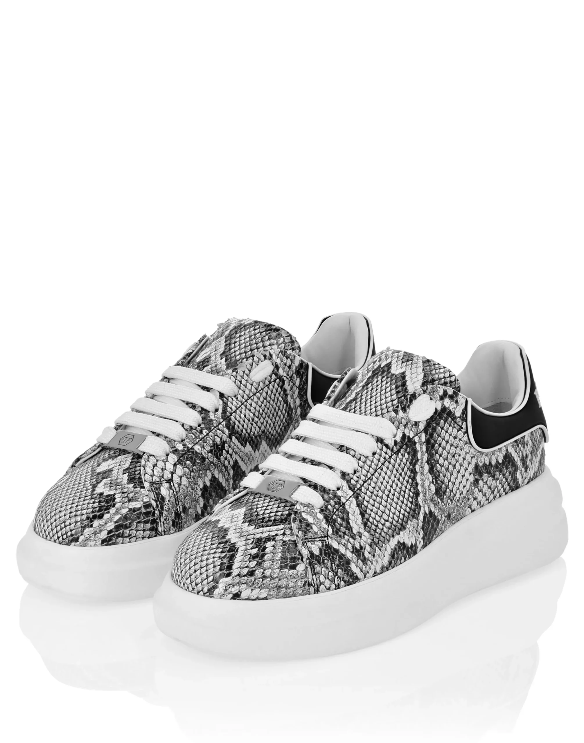 PHILIPP PLEIN Low Top Sneakers Roccia Python Print>Uomo Low Top Sneakers