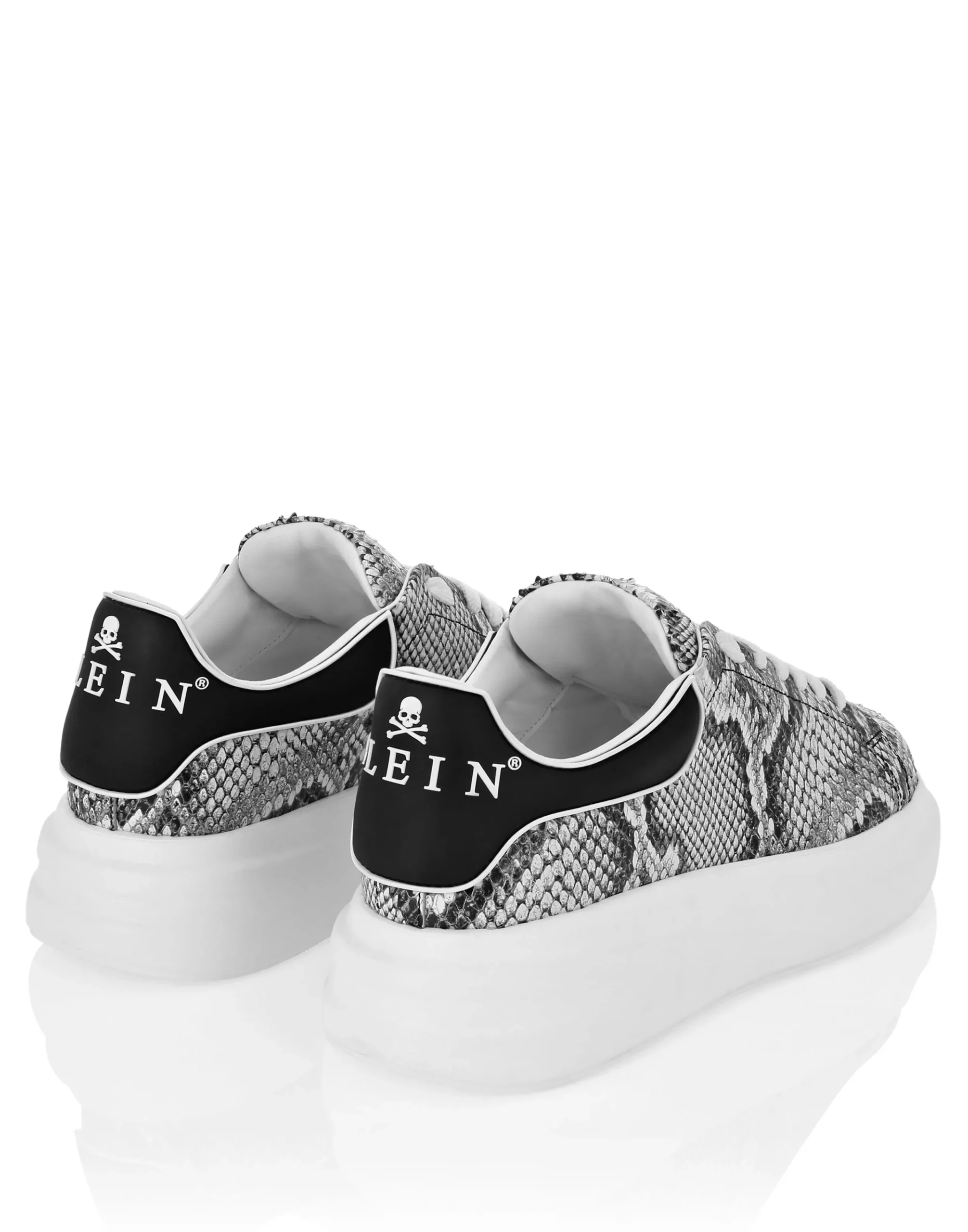 PHILIPP PLEIN Low Top Sneakers Roccia Python Print>Uomo Low Top Sneakers