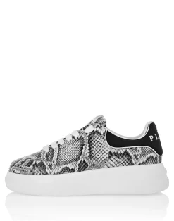 PHILIPP PLEIN Low Top Sneakers Roccia Python Print><noscript><img data-lazyloaded=