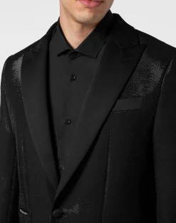 PHILIPP PLEIN Lurex Blazer Lord fit Sartorial><noscript><img data-lazyloaded=
