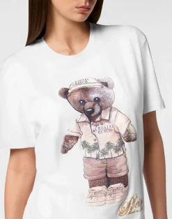 PHILIPP PLEIN Man Fit T-Shirt Teddy Beach><noscript><img data-lazyloaded=