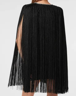PHILIPP PLEIN Mini Dress Fringe><noscript><img data-lazyloaded=