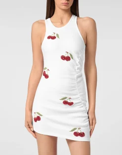 PHILIPP PLEIN Mini Dress Rib Cherries>Donna Abiti E Gonne