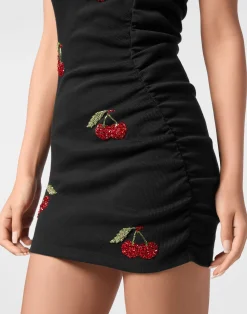 PHILIPP PLEIN Mini Dress Rib Cherries><noscript><img data-lazyloaded=